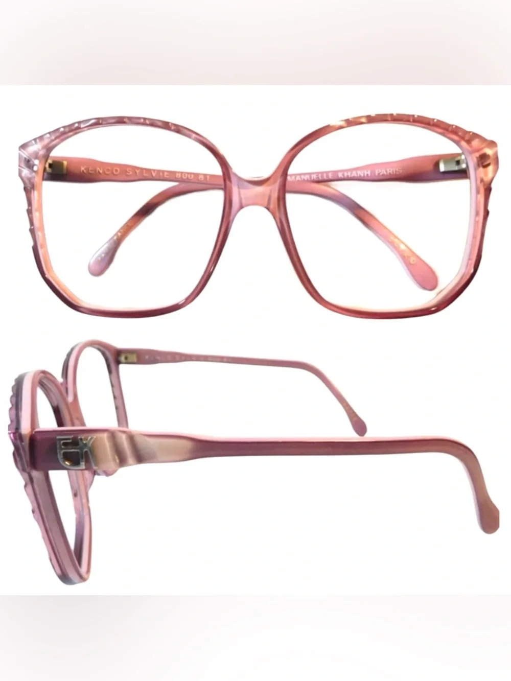 Vintage EMANUELLE KHANH Frames Eyeglasses or‎ Sunglasses, Mauve Pink Color New